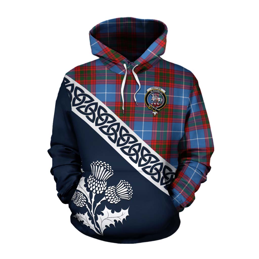 Trotter Tartan Cotton Hoodie Featuring Thistle and Scotland Map Pullover Hoodie XS - Tartan Vibes Clothing