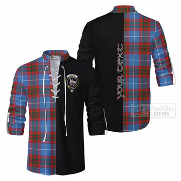 Trotter Tartan Ghillie Kilt Shirt with Family Crest and Half Of Me Style Men - Tartan Vibes Clothing