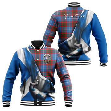 Trotter Tartan Baseball Jacket with Family Crest Scotland Patriotic Style Unisex - Tartan Vibes Clothing