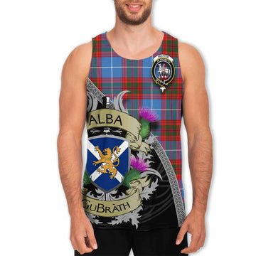 Trotter Tartan Family Crest Men's Tank Top Lion Rampant Royal Thistle Shield Celtic Inspired Men - Tartan Vibes Clothing