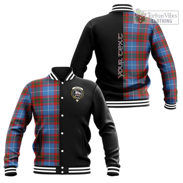 Trotter Tartan Baseball Jacket with Family Crest and Half Of Me Style Unisex - Tartan Vibes Clothing