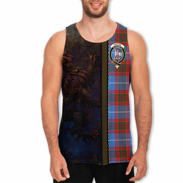 Trotter Tartan Family Crest Men's Tank Top Alba Gu Brath Be Brave Lion Ancient Style Men - Tartan Vibes Clothing