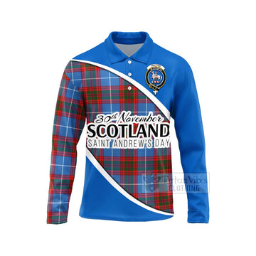 Trotter Family Crest Tartan Long Sleeve Polo Shirt Celebrate Saint Andrew's Day in Style Unisex - Tartan Vibes Clothing