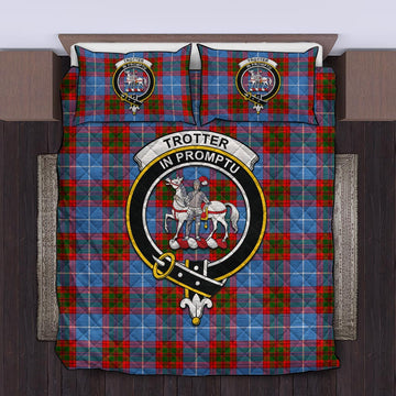 Trotter Tartan Quilt Bed Set with Family Crest