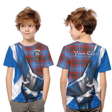 Trotter Tartan Kid T-Shirt with Family Crest Scotland Patriotic Style Youth XL Size14 - Tartan Vibes Clothing