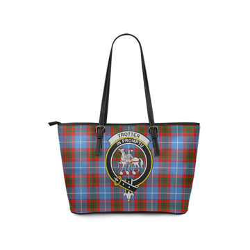 Trotter Tartan Leather Tote Bag with Family Crest