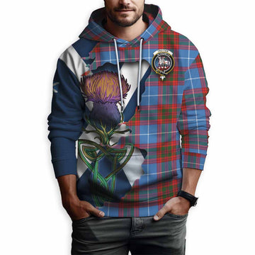 Tartan Vibes Clothing Trotter Tartan Family Crest Hoodie Scottish Thistle Celtic Inspired