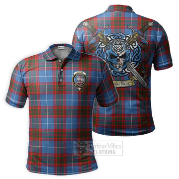 Trotter Tartan Polo Shirt with Family Crest Celtic Skull Style Kid - Tartan Vibes Clothing