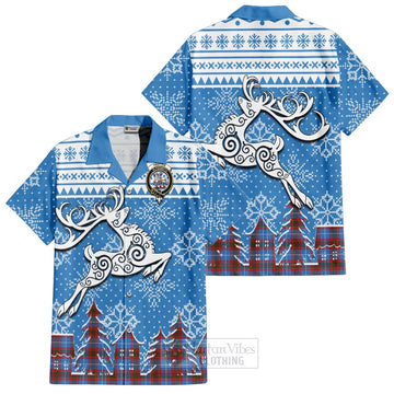 Trotter Clan Christmas Hawaiian Shirt Celtic Reindeer Style Kid - Tartan Vibes Clothing