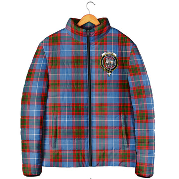 Trotter Tartan Padded Jacket with Family Crest Men's Padded Jacket - Tartan Vibes Clothing
