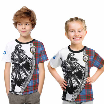Trotter Tartan Clan Crest Kid T-Shirt with Highlander Warrior Celtic Style Youth XL Size14 - Tartan Vibes Clothing
