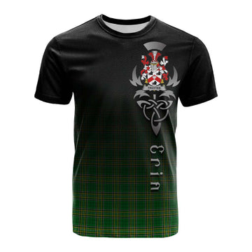Tartan Vibes Clothing Trotter Irish Clan Cotton T-shirt with Coat of Arms Erin Go Bragh Celtic Inspired