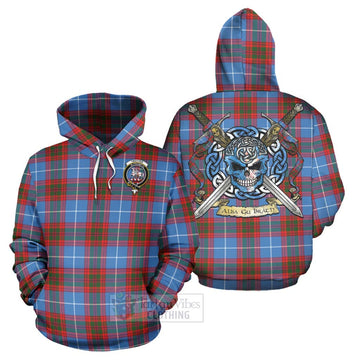 Trotter Tartan Hoodie with Family Crest Celtic Skull Style Zip Hoodie - Tartan Vibes Clothing