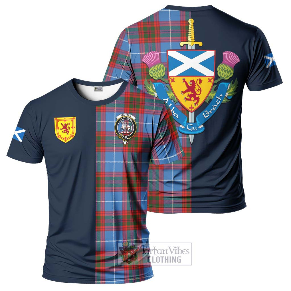 Trotter Tartan T-Shirt Alba with Scottish Lion Royal Arm Half Style Kid's Shirt - Tartan Vibes Clothing