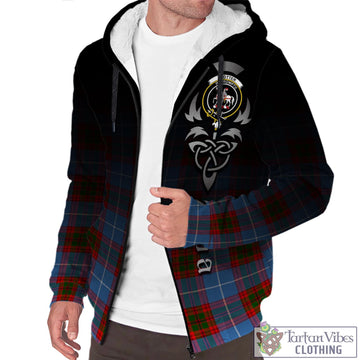 Trotter Tartan Sherpa Hoodie Featuring Alba Gu Brath Family Crest Celtic Inspired Unisex - Tartan Vibes Clothing