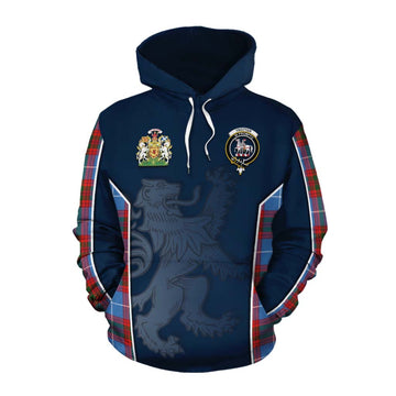 Trotter Tartan Cotton Hoodie with Family Crest and Lion Rampant Vibes Sport Style Pullover Hoodie XS - Tartan Vibes Clothing
