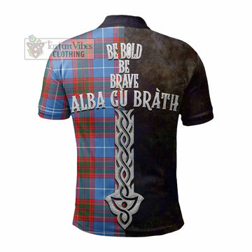 Trotter Tartan Family Crest Polo Shirt Alba Gu Brath Be Brave Lion Ancient Style - Tartan Vibes Clothing