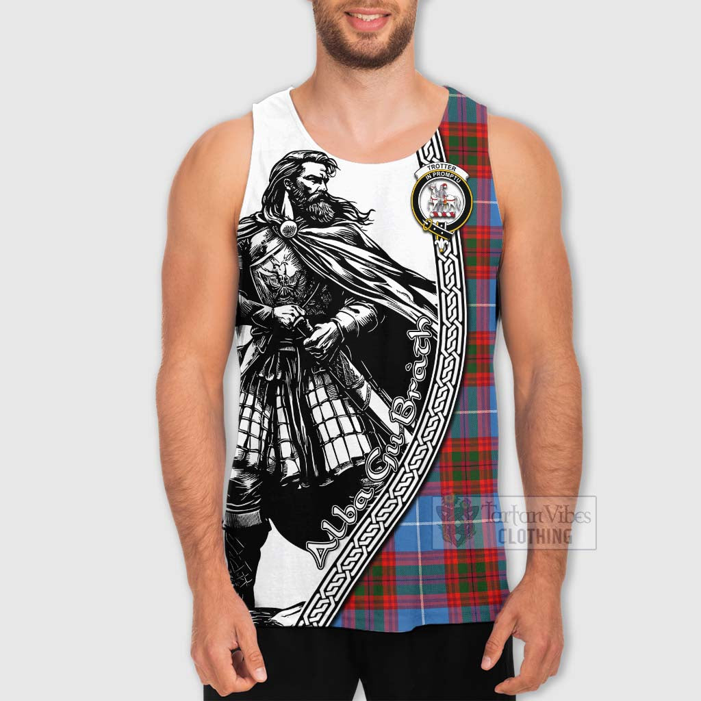 Trotter Tartan Clan Crest Men's Tank Top with Highlander Warrior Celtic Style - Tartan Vibes Clothing