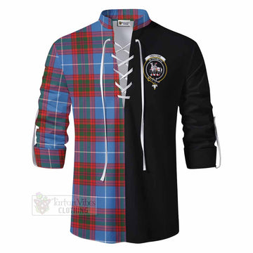 Trotter Tartan Ghillie Kilt Shirt with Family Crest and Half Of Me Style - Tartan Vibes Clothing