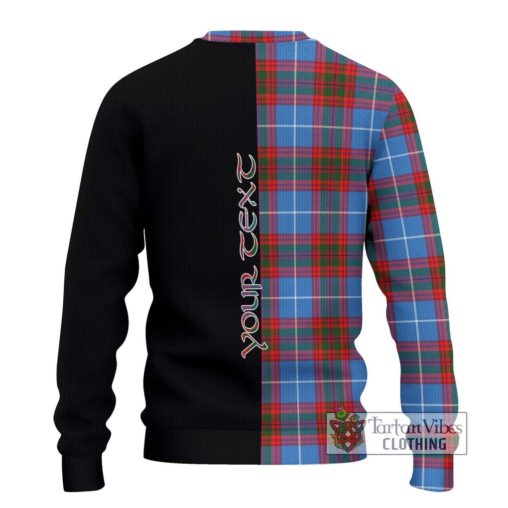 Trotter Tartan Ugly Sweater with Family Crest and Half Of Me Style - Tartan Vibes Clothing