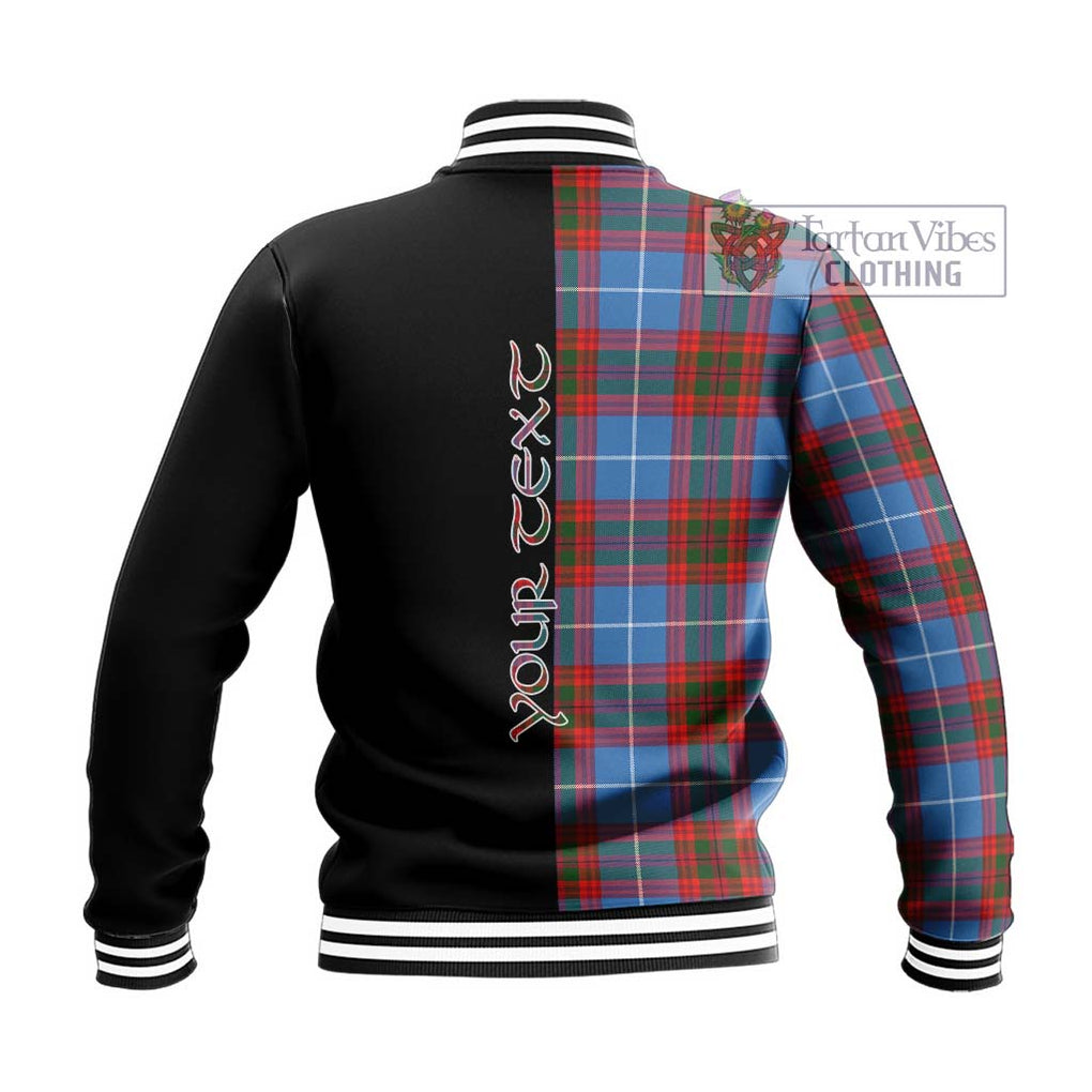 Trotter Tartan Baseball Jacket with Family Crest and Half Of Me Style - Tartan Vibes Clothing