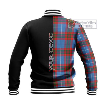 Trotter Tartan Baseball Jacket with Family Crest and Half Of Me Style - Tartan Vibes Clothing