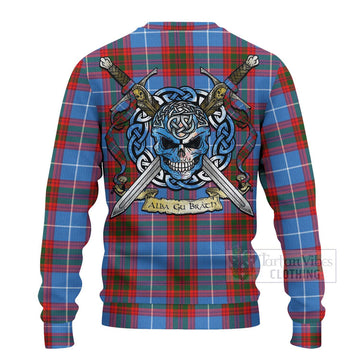 Trotter Tartan Ugly Sweater with Family Crest Celtic Skull Style - Tartan Vibes Clothing