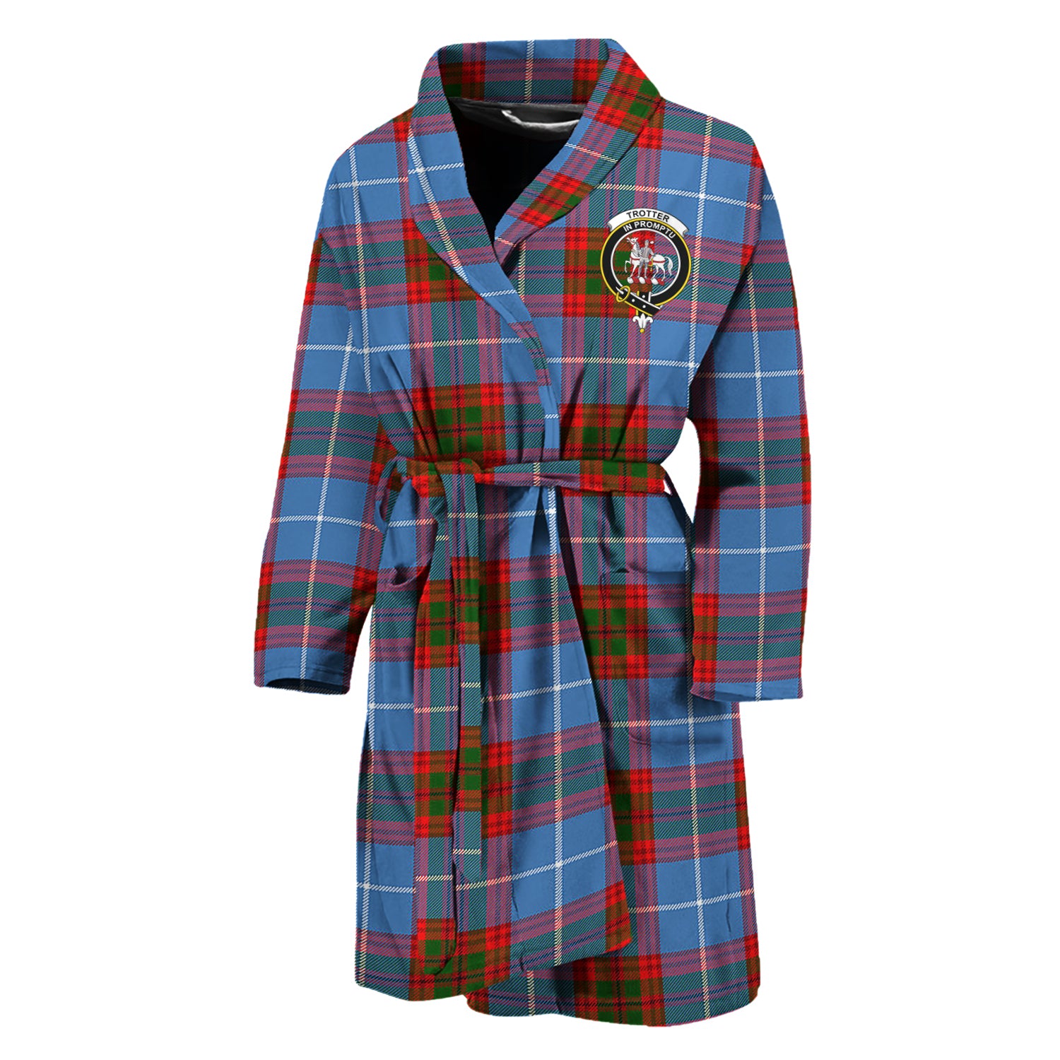 Trotter Tartan Bathrobe with Family Crest Unisex M - Tartan Vibes Clothing