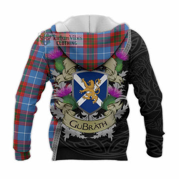 Trotter Tartan Family Crest Knitted Hoodie Lion Rampant Royal Thistle Shield Celtic Inspired - Tartan Vibes Clothing