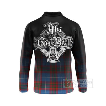 Trotter Tartan Long Sleeve Polo Shirt Featuring Alba Gu Brath Family Crest Celtic Inspired - Tartan Vibes Clothing