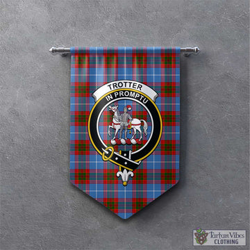 Trotter Tartan Gonfalon, Tartan Banner with Family Crest - Tartan Vibes Clothing