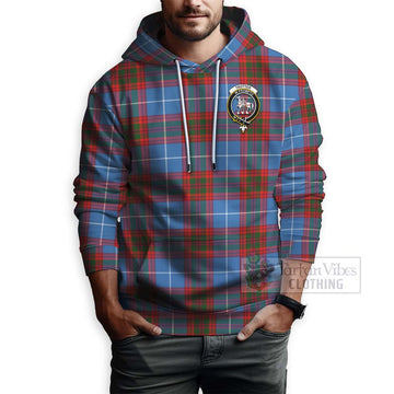 Trotter Tartan Hoodie with Family Crest and Bearded Skull Holding Bottles of Whiskey - Tartan Vibes Clothing
