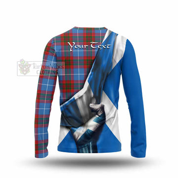 Trotter Tartan Long Sleeve T-Shirt with Family Crest Scotland Patriotic Style - Tartan Vibes Clothing