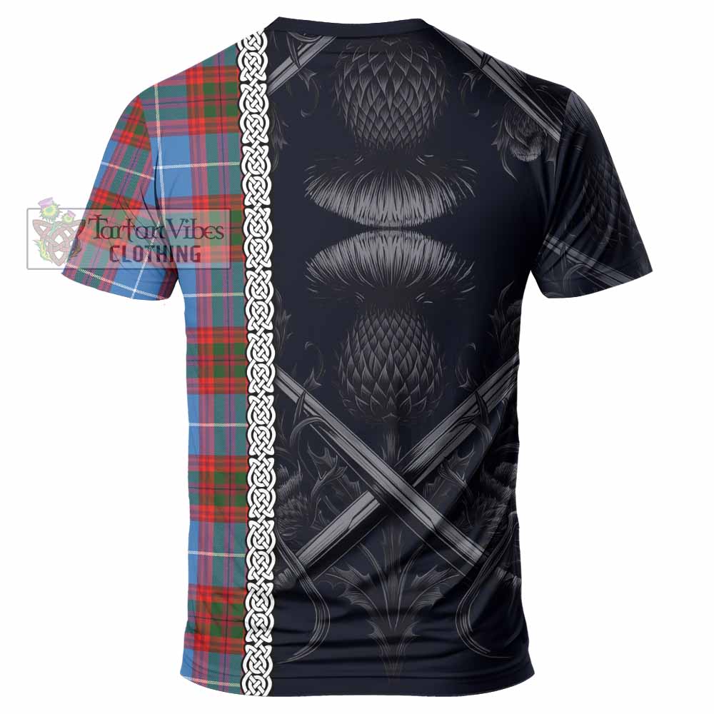 Trotter Tartan T-Shirt with Family Crest Cross Sword Thistle Celtic Vibes - Tartan Vibes Clothing