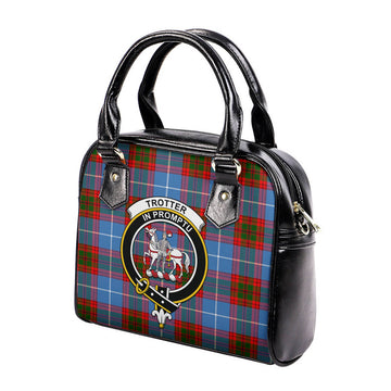 Trotter Tartan Shoulder Handbags with Family Crest