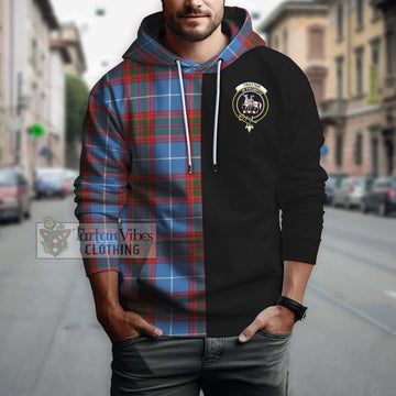 Trotter Tartan Hoodie with Family Crest and Half Of Me Style - Tartan Vibes Clothing