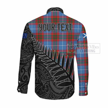 Trotter Crest Tartan Long Sleeve Button Shirt with New Zealand Silver Fern Half Style Men's Shirt - Tartan Vibes Clothing