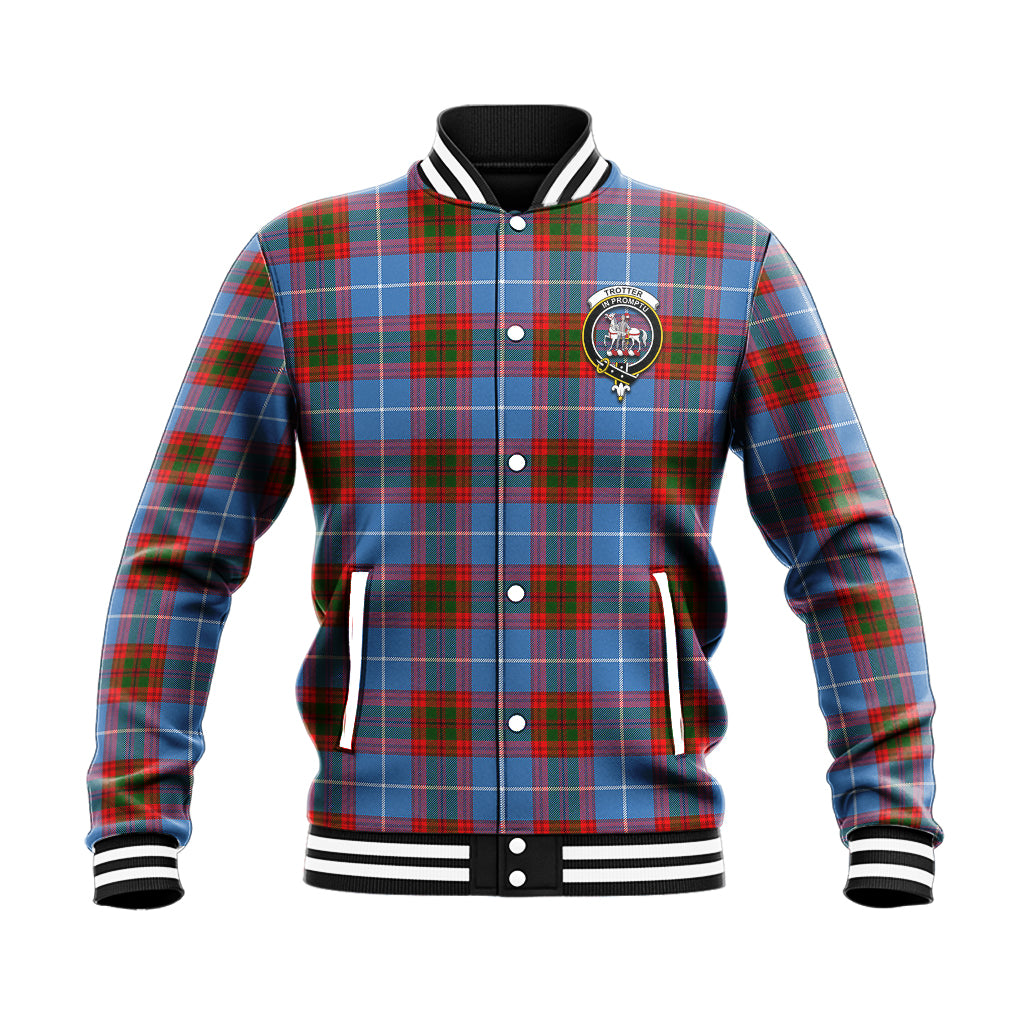 Trotter Tartan Baseball Jacket with Family Crest - Tartan Vibes Clothing