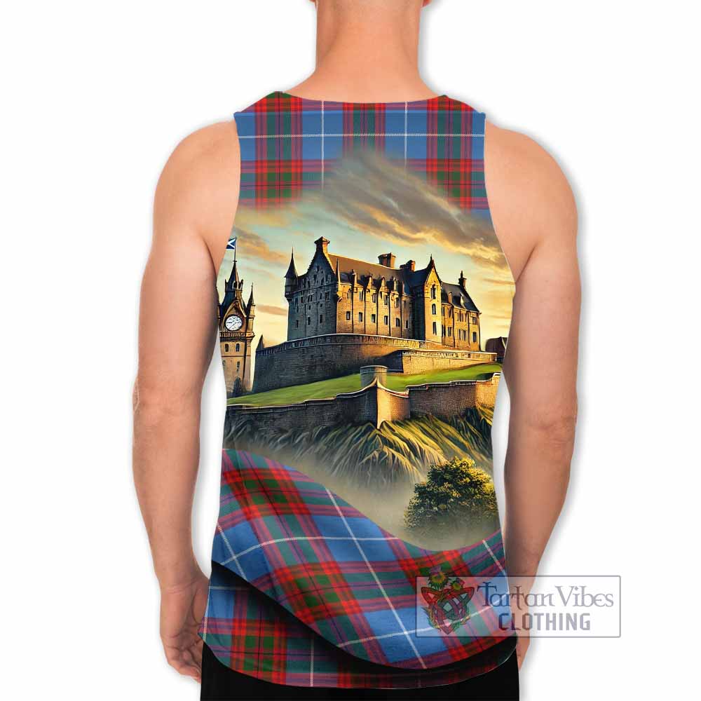 Trotter Tartan Family Crest Men's Tank Top with Scottish Ancient Castle Style - Tartan Vibes Clothing