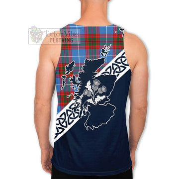 Trotter Tartan Men's Tank Top Featuring Thistle and Scotland Map - Tartan Vibes Clothing
