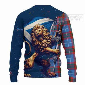 Trotter Tartan Family Crest Knitted Sweater with Scottish Majestic Lion - Tartan Vibes Clothing
