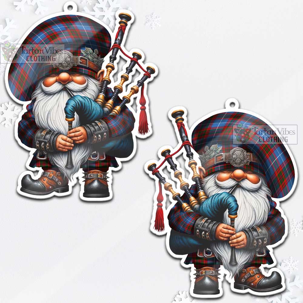 Trotter Tartan Bagpiper Gnome Christmas Ornament - Tartan Vibes Clothing