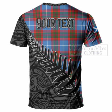 Tartan Vibes Clothing Trotter Crest Tartan T-Shirt with New Zealand Silver Fern Half Style