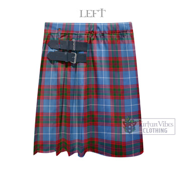 Trotter Tartan Men's Pleated Skirt - Fashion Casual Retro Scottish Kilt Style