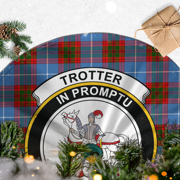 Trotter Tartan Christmas Tree Skirt with Family Crest - Tartan Vibes Clothing