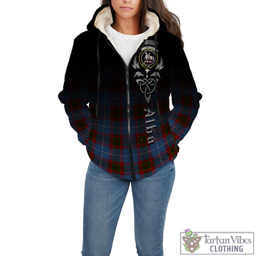 Trotter Tartan Sherpa Hoodie Featuring Alba Gu Brath Family Crest Celtic Inspired - Tartan Vibes Clothing