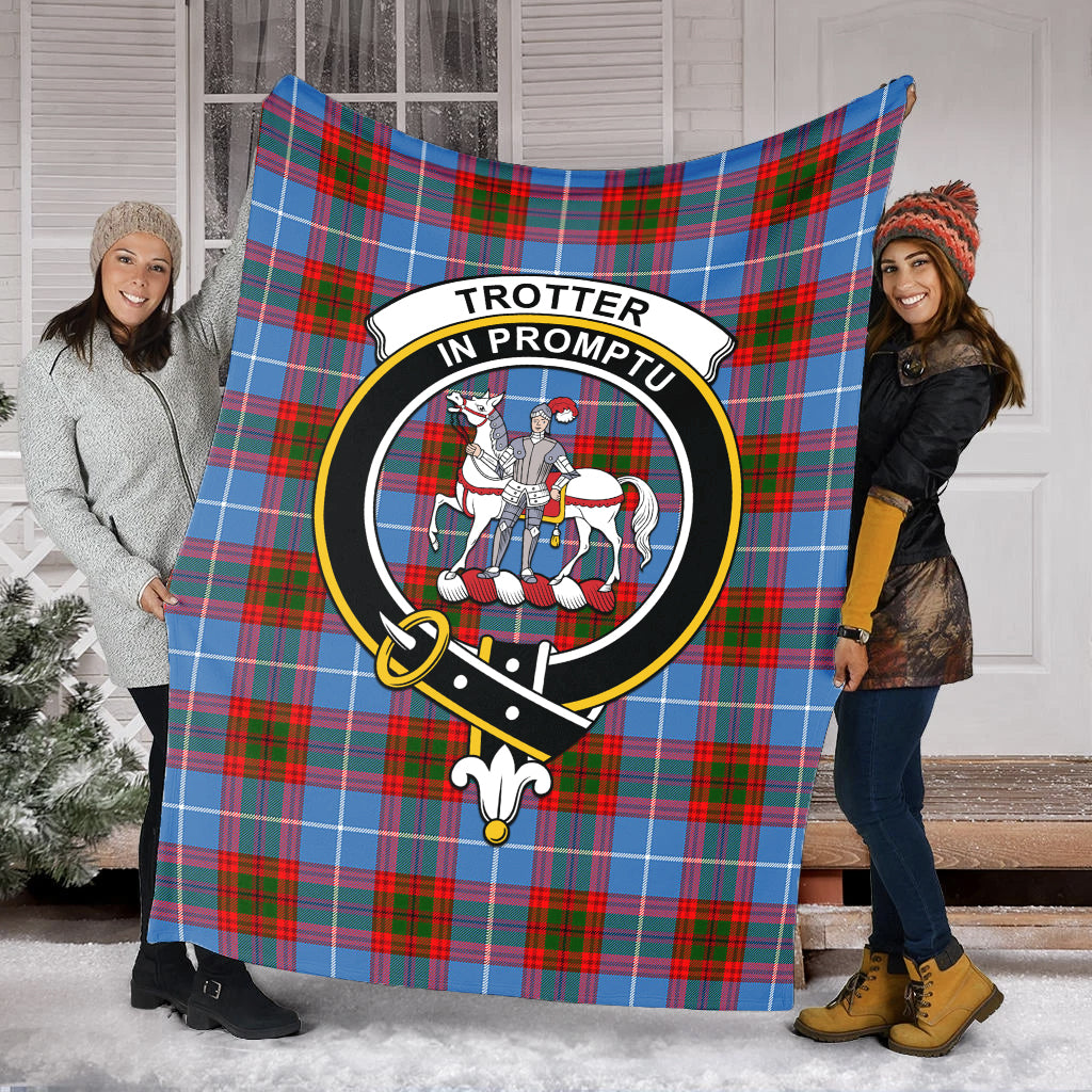 Trotter Tartan Blanket with Family Crest - Tartan Vibes Clothing