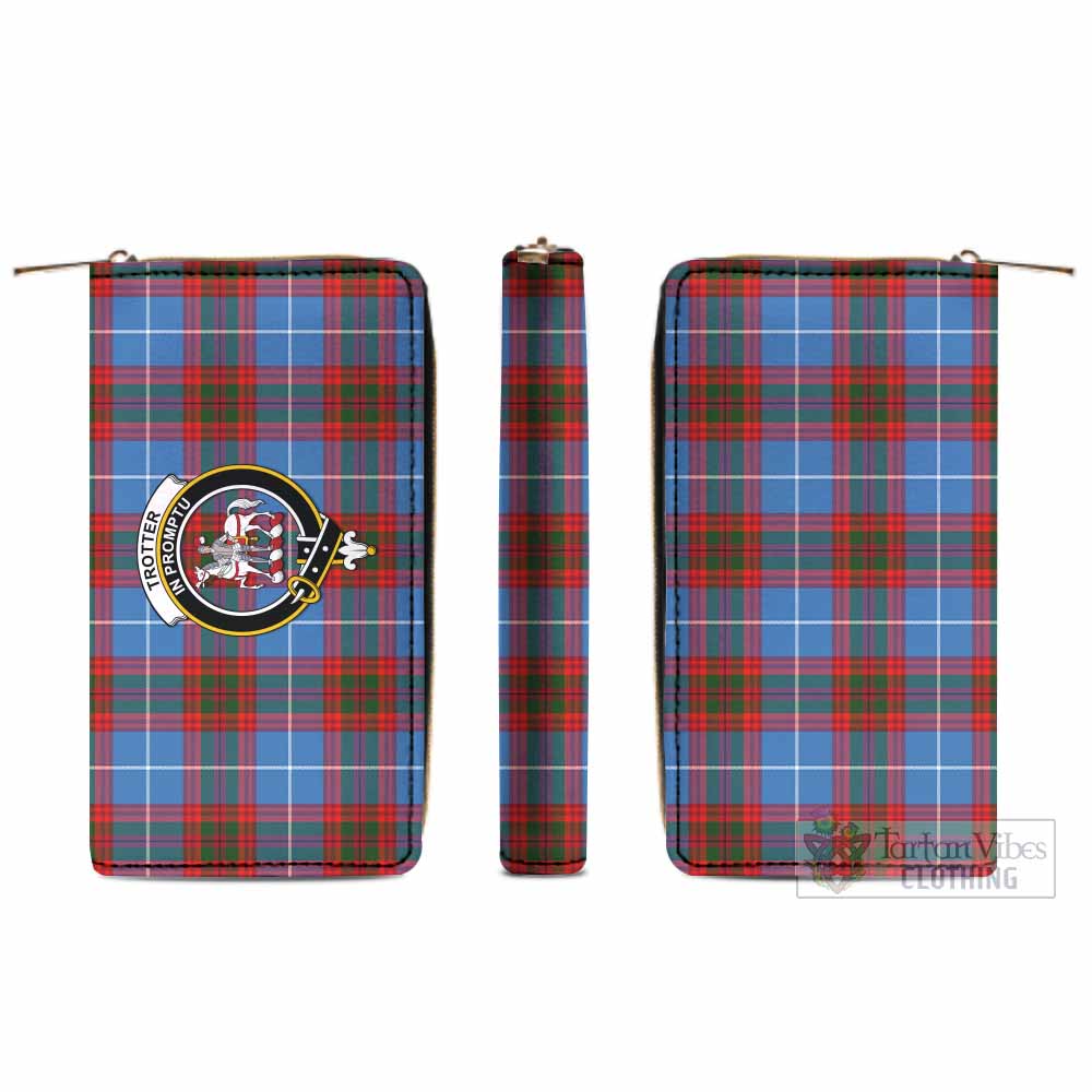 Trotter Tartan Women's Leather Wallet with Family Crest - Tartan Vibes Clothing