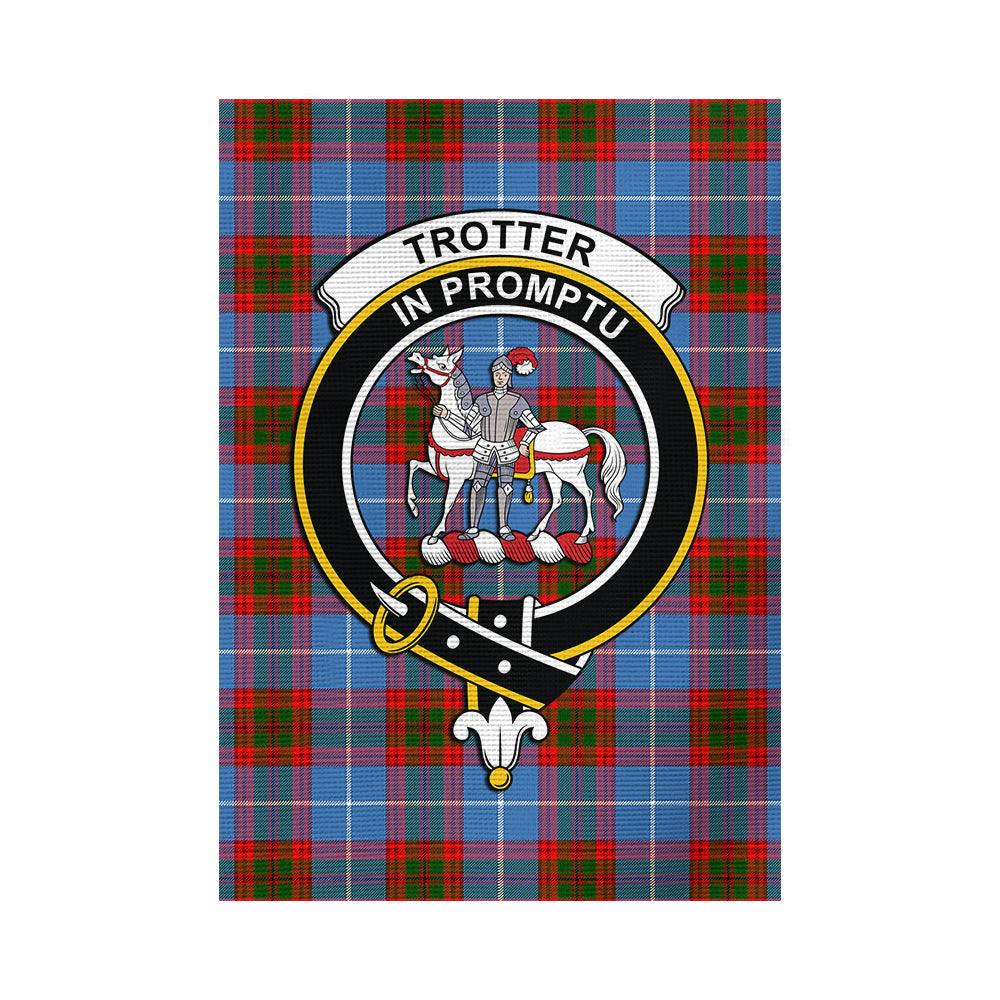 Trotter Tartan Flag with Family Crest - Tartan Vibes Clothing