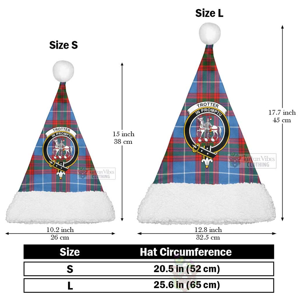 Trotter Tartan Christmas Santa Hats with Family Crest Christmas Hat L 25.6in (65cm) - Tartan Vibes Clothing